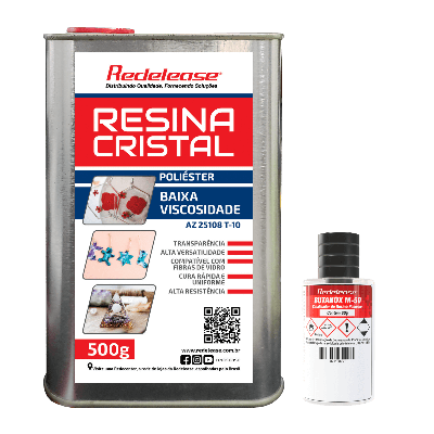 Resina Cristal de Baixa Viscosidade Com Catalisador (530 g)