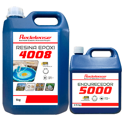 Resina Epoxi 4008 Baixa Viscosidade ULTRA TRANSPARENTE e Proteção UV Com Endurecedor (7,150 Kg)