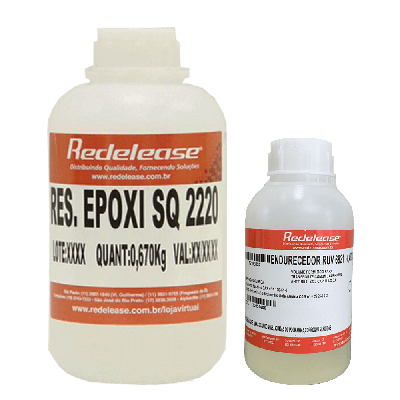 Resina 2220 Epoxi Flexível Com Proteção UV Com Endurecedor (1,430 Kg)