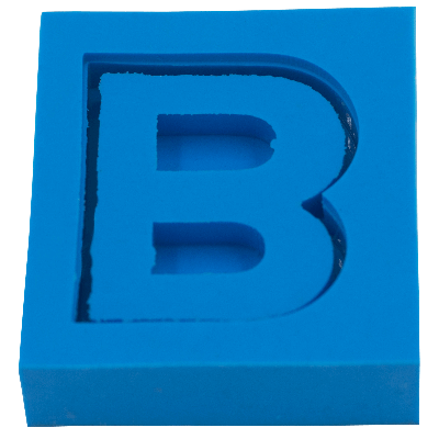 Molde de Silicone Letras shaker B