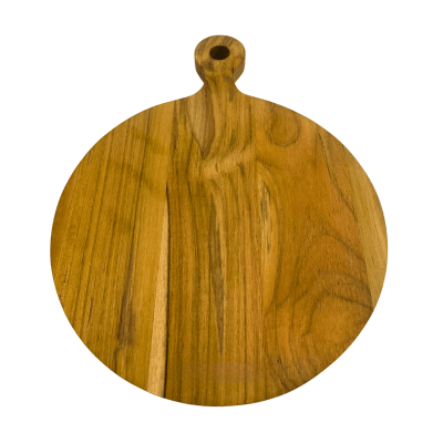 Tábua Teca Pegada Central Redonda (25cm x 32cm 1,8cm)