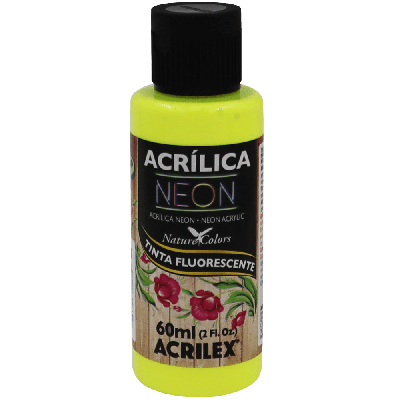 Tinta Acrílica Amarelo Limão Neon (60ml)