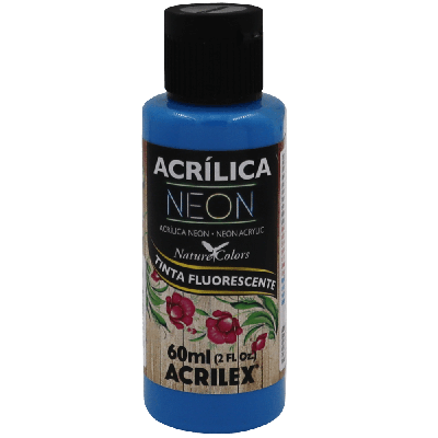 Tinta Acrílica Azul Neon (60ml)