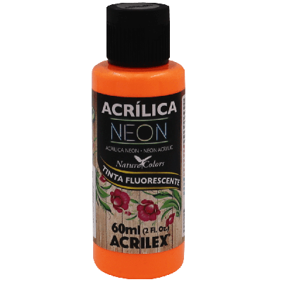 Tinta Acrílica Laranja Neon (60ml)