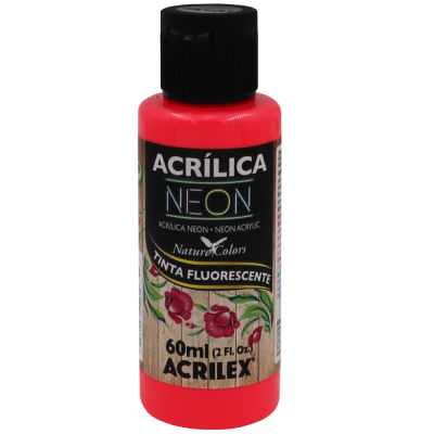 Tinta Acrílica Vermelho Neon (60ml)