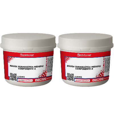 Massa Subaquática Epóxi Redefix - Reparo Náutico, Piscinas e Indústria (01 Kg)