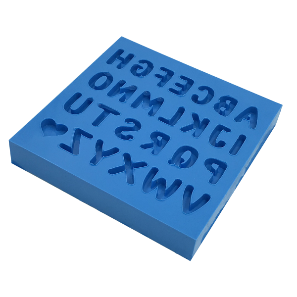 Molde de Silicone Alfabeto Pequeno