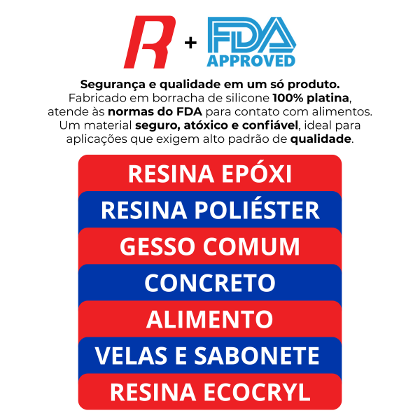 Molde de Silicone Bandeja com Alça Grande