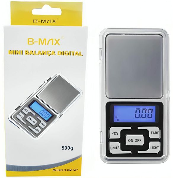 Mini Balança Digital Alta precisão (0,1g até 500g)