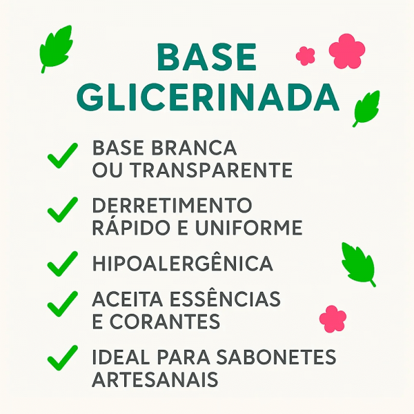 Base Glicerinada hipoalergênica Transparente (01 Kg)