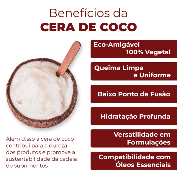 Cera de Coco para Velas 100% Vegana Vegetal (01Kg)