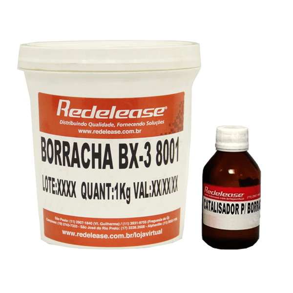 Borracha De Silicone BX3 8001 para Moldes de Extrema Resistência Com Catalisador (1,047 Kg)