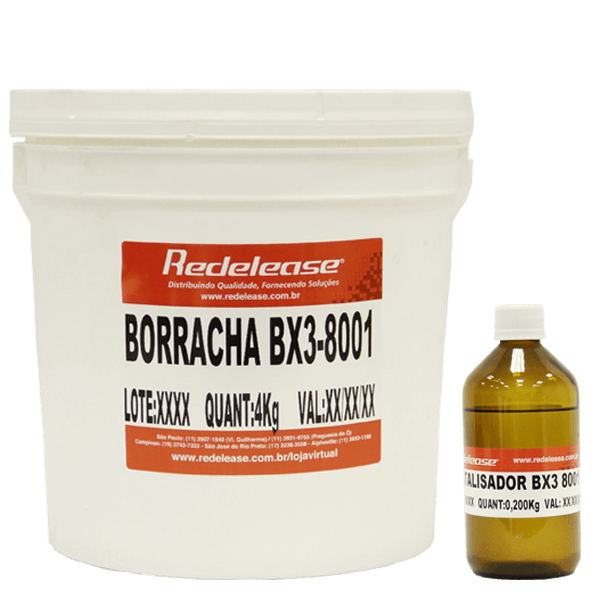 Borracha De Silicone BX3 8001 para Moldes de Extrema Resistência Com Catalisador (4,190 Kg)