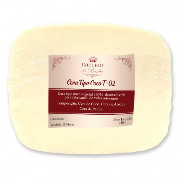 Cera de Coco para Velas 100% Vegana Vegetal (01Kg)