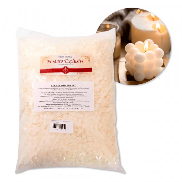 Cera de Soja Mix Eco para Velas Artesanais (500 g)