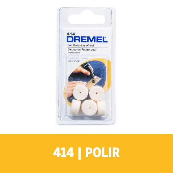 Dremel Disco De Feltro Para Polir De 12,7mm Para Metal, Pedras E Vidro (Modelo 414)