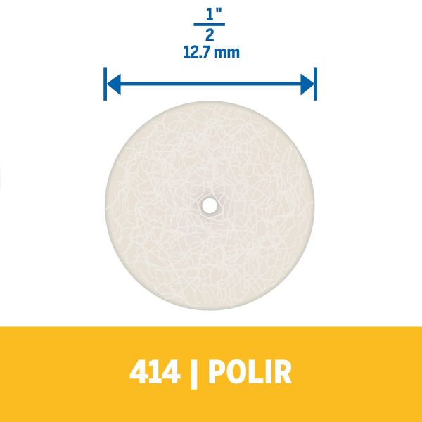 Dremel Disco De Feltro Para Polir De 12,7mm Para Metal, Pedras E Vidro (Modelo 414)