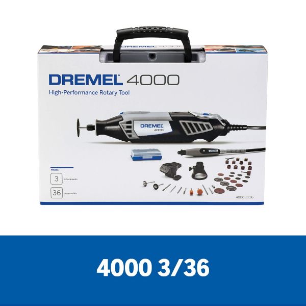 Dremel 4000 Micro Retífica com 3 Acoplamentos, 36 Acessórios e Maleta 127V