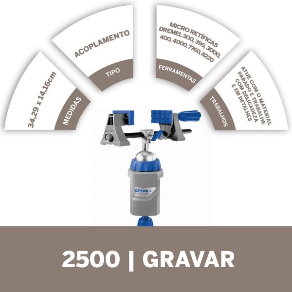 Dremel Acoplamento De Micro Retífica - Morsa Multidirecional (Modelo 2500)