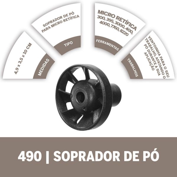 Dremel Acoplamento Micro Retífica - Soprador Pó (Modelo 490)