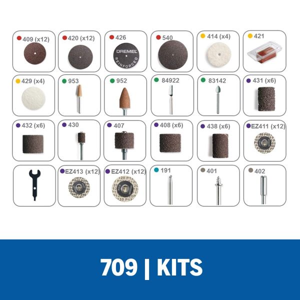 Dremel Kit De Acessórios De Micro Retífica - 110 Peças (Modelo 709)
