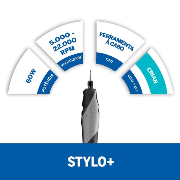 Dremel Stylo+ Micro Retífica com 11 Acessórios