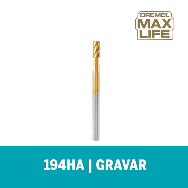 Escareador Dremel Max Life Para Esculpir De Ponta Quadrada De 3,2mm (Modelo 194HP)