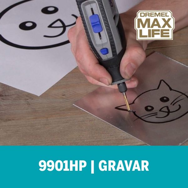 Escareador Dremel Max Life Para Esculpir De Ponta Quadrada De 3,2mm (Modelo 9901HP)