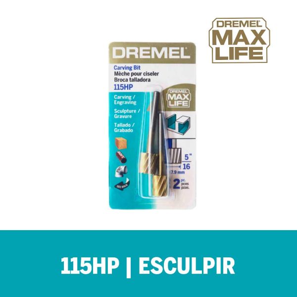 Escareador Dremel Max Life Para Esculpir De Ponta Quadrada De 7,9mm (Modelo 115HP)