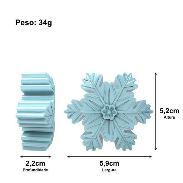 Molde de Silicone Floco de Neve