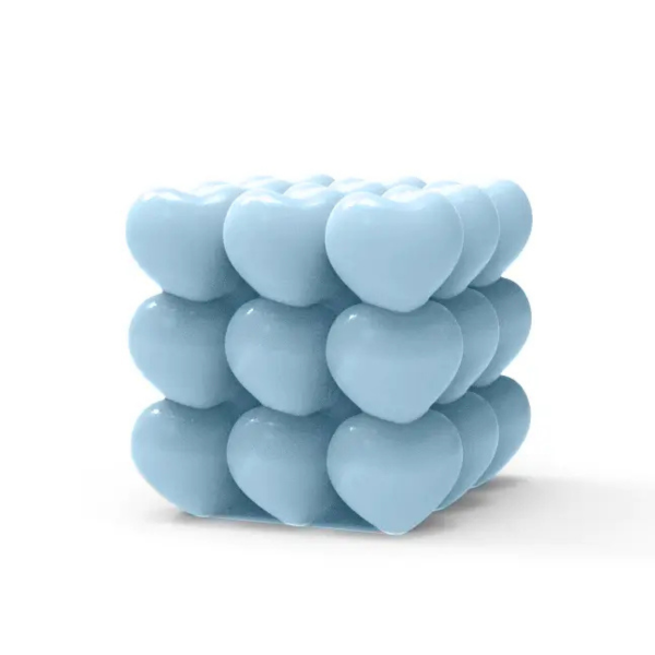 Molde de Silicone Mini Coração em Cubo