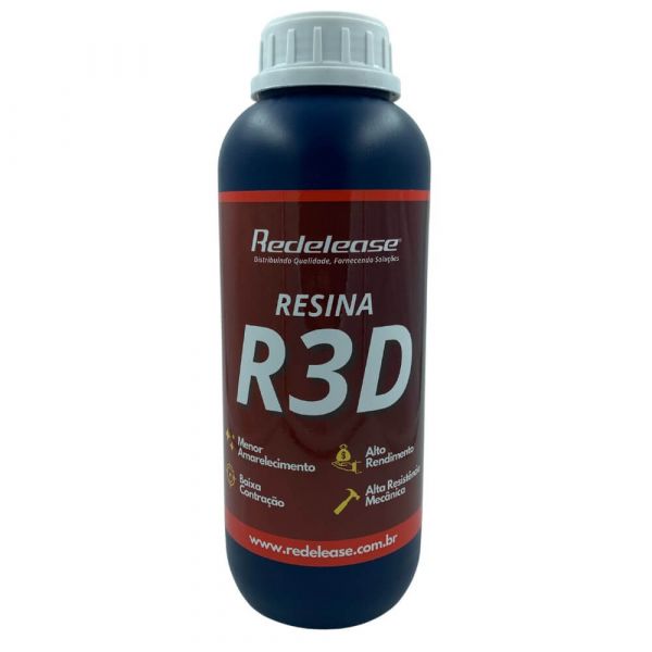 Resina R3D Cinza para Impressão 3D (01 Kg)
