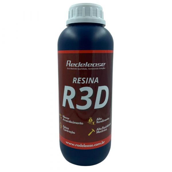 Resina R3D Transparente para Impressão 3D (01 Kg)