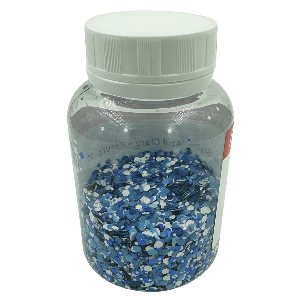 Glitter MIX de Branco, Azul Claro e Escuro (30 g)