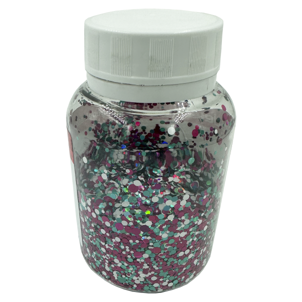 Glitter MIX de Ciano, Branco e Rosa (30 g)