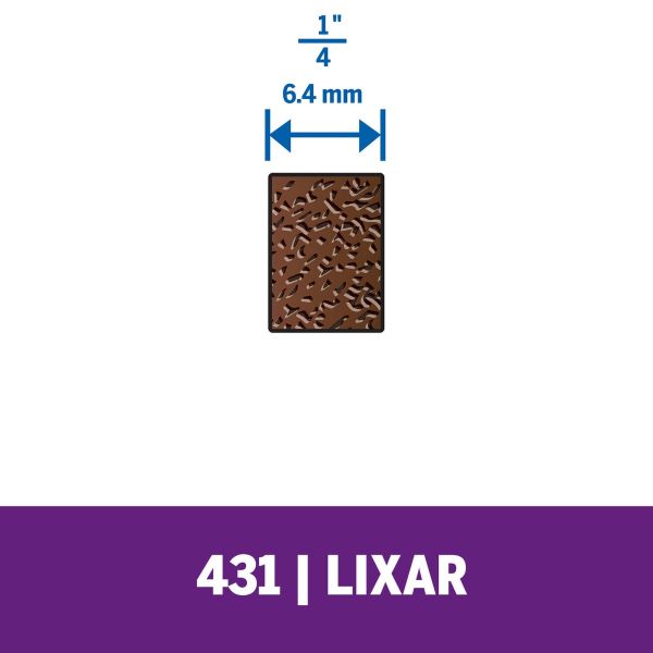 Haste Para Lixar De 6,4mm Com Tubo De Lixa De Grão Grosso 6 Unidades (Modelo 431)