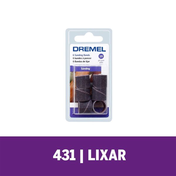 Haste Para Lixar De 6,4mm Com Tubo De Lixa De Grão Grosso 6 Unidades (Modelo 431)