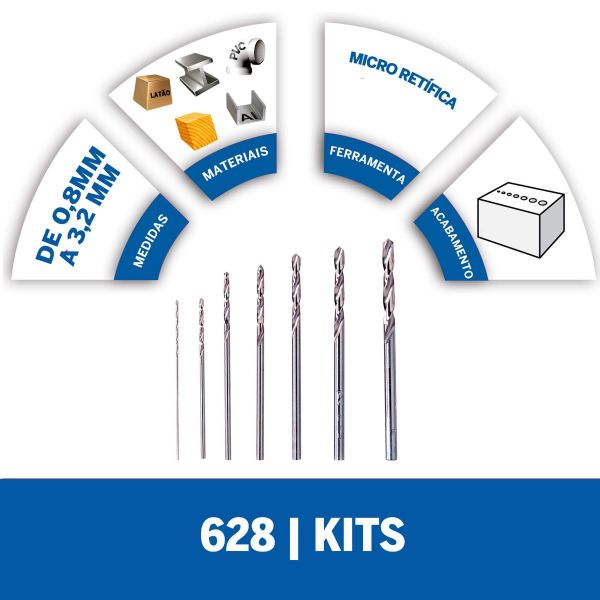 Dremel Kit De Brocas  - 7 Peças (Modelo 628)