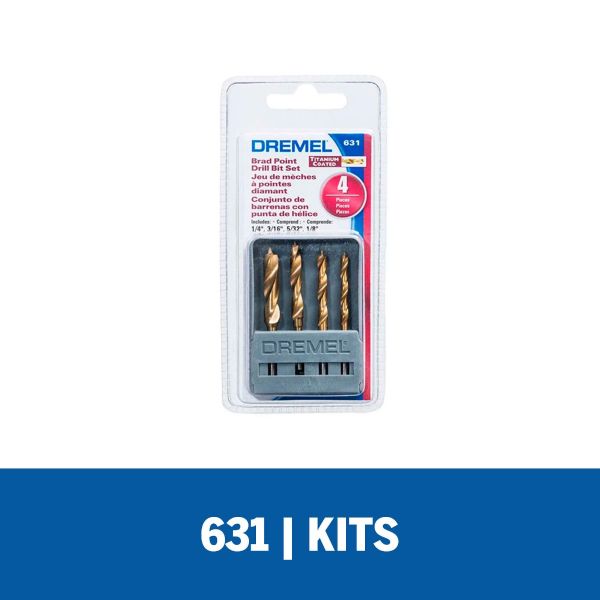 Kit De Brocas Dremel Com Ponta De Hélice 4 Peças (Modelo 631)