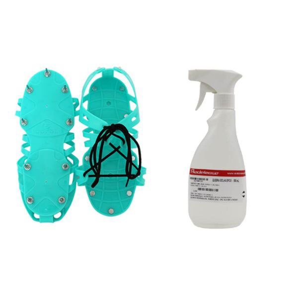 Kit Spray Quebra Bolhas + Par de Sapatos de Pregos