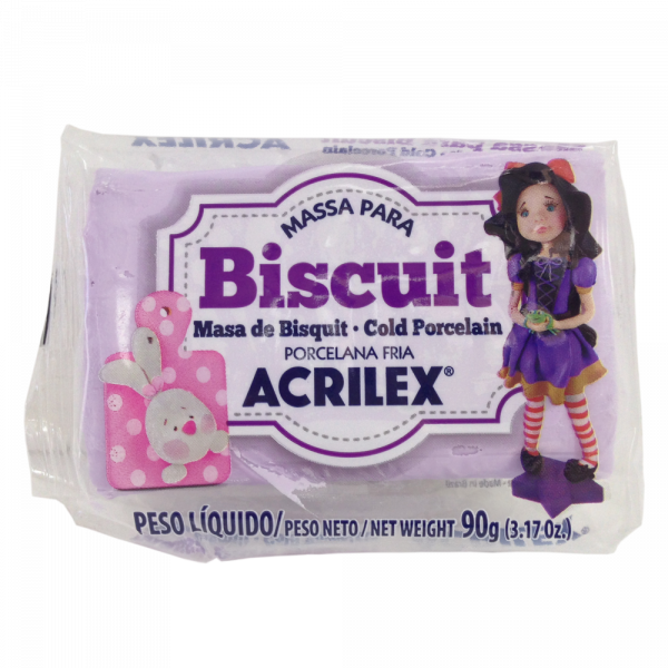 Massa para Biscuit Lilas Acrilex (90 g)