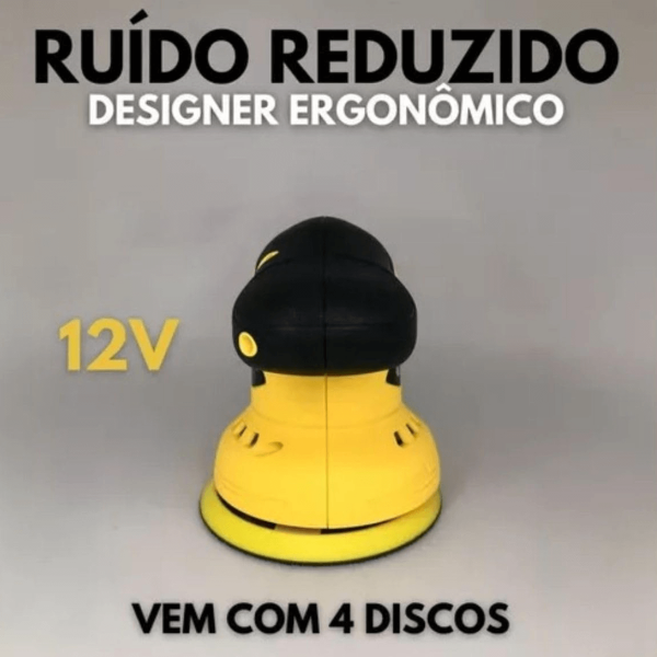 Lixadeira Politriz Profissional Recarregável 12v