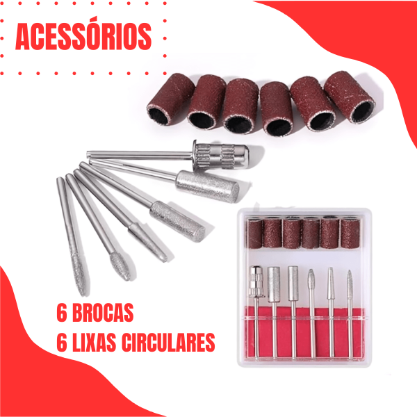 Lixadeira de Unha Elétrica Profissional Bivolt