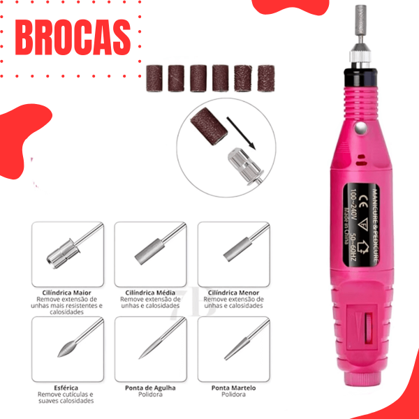 Lixadeira de Unha Elétrica Profissional Bivolt