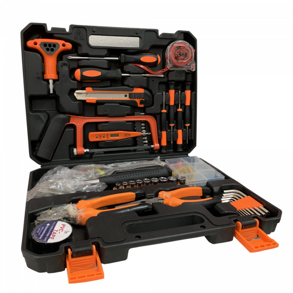 Kit De Ferramentas Manuais Para Uso Doméstico Multifuncional Modelo GE-XTZ01 Com 104 Peças