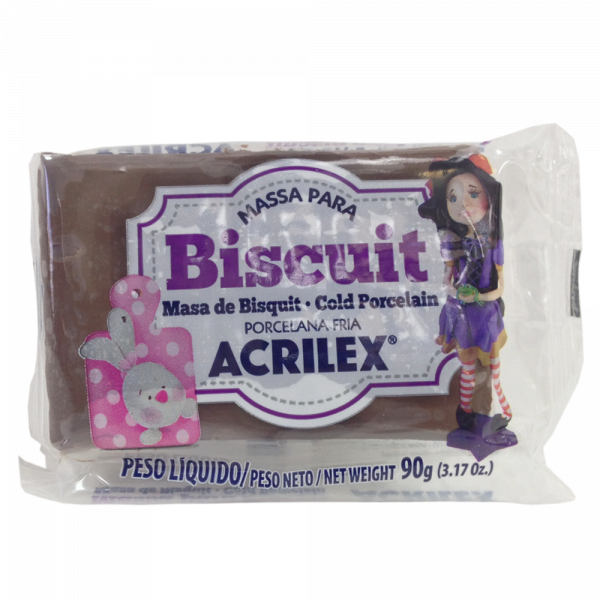 Massa para Biscuit Marrom Acrilex (90 g)