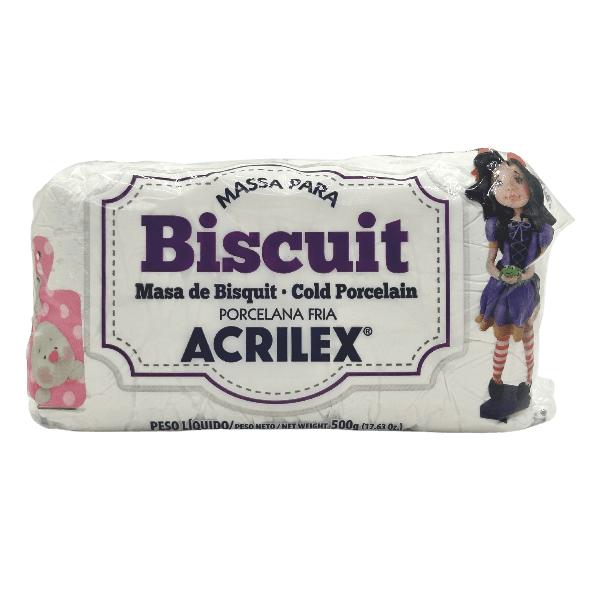 Massa para Biscuit Branco Acrilex (500 g)