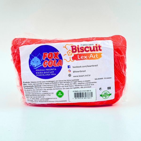 Massa para Biscuit Vermelho Vivo Fox (900 g)
