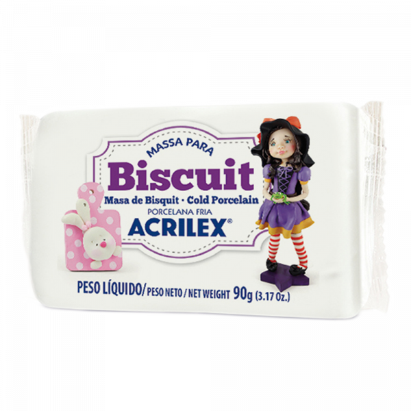 Massa para Biscuit Natural Acrilex (90 g)