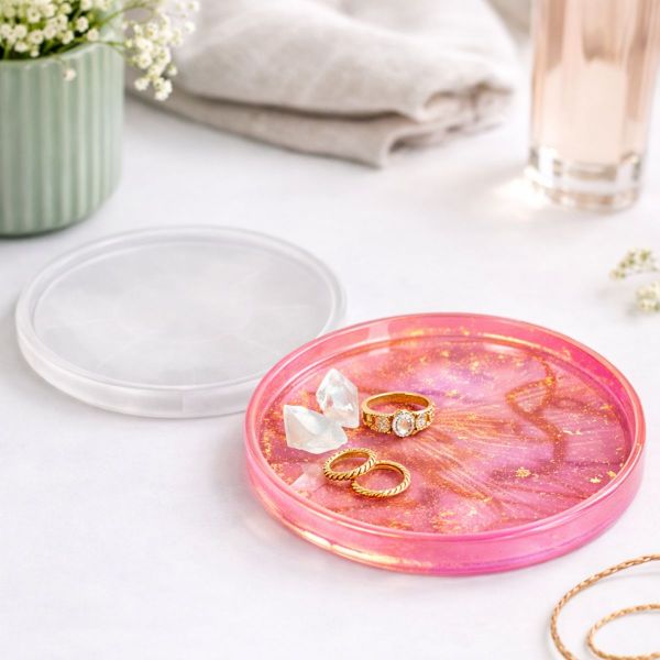 Molde de Silicone Formato Bandeja Redonda Grande